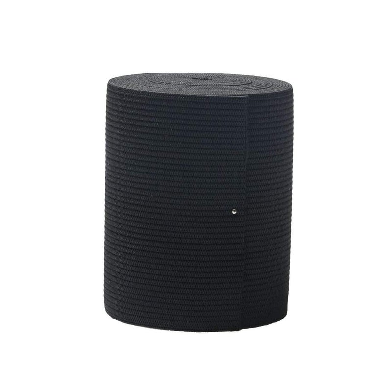 RERIVER 3-inch Wide Black Heavy Knit Stretch Elastic Band 3 Yards Sewing Knit Elastic Spool - Image 1
